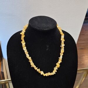Elegant Yellow Beaded Necklace